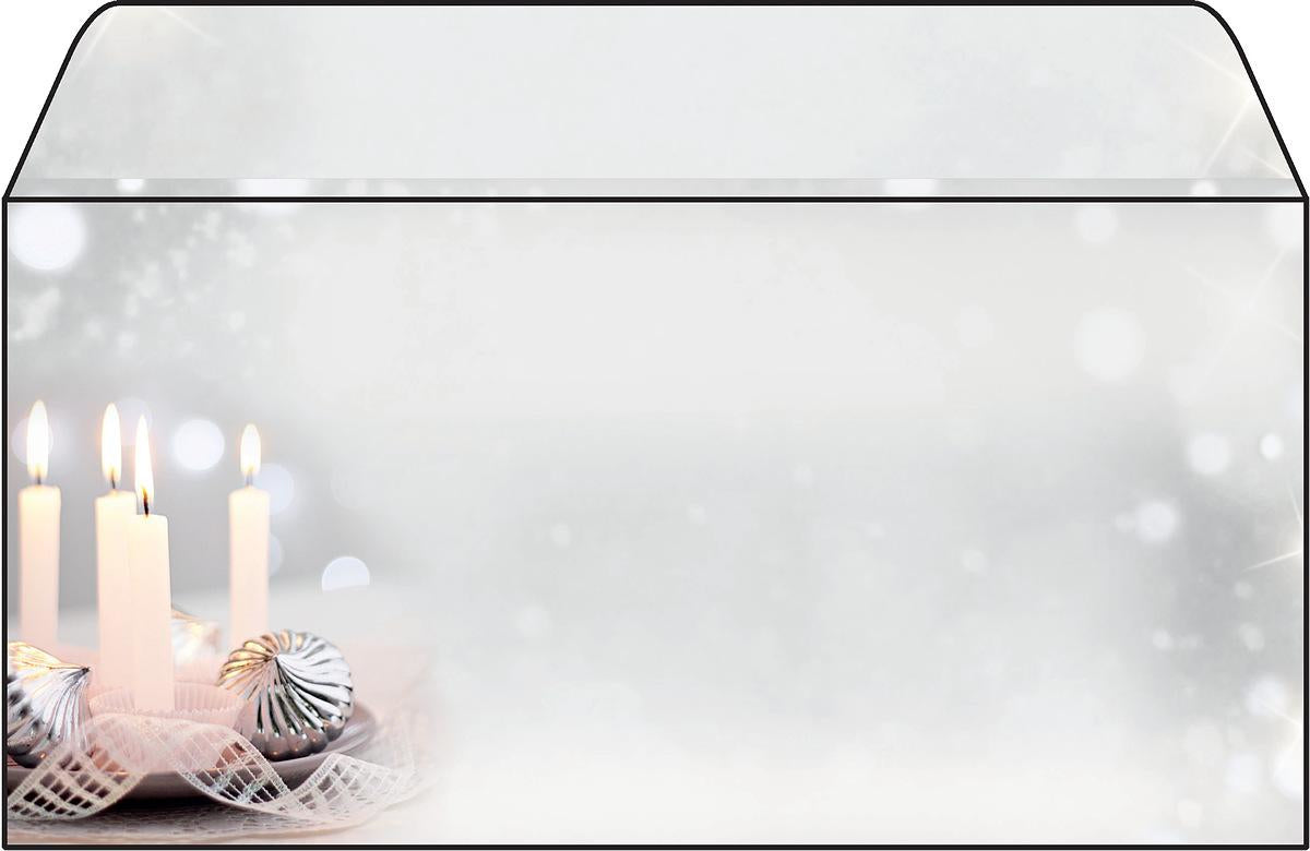 Sigel Weihnachts-Couvert C5/6 Weihnachtsstille, mehrfarbig, nassklebend, 90 g/m² – 50 Stk.