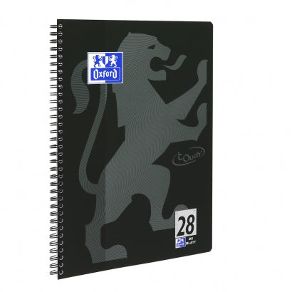 Oxford Collegeblock, Karton, 80 Blatt, 4-fach gelocht, perforiert, 90 g/m² – Schwarz, für SCRIBZEE App