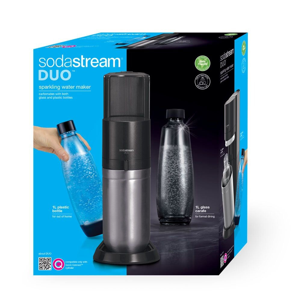 SodaStream Soda Maker DUO – 1 l, Glas, Schwarz