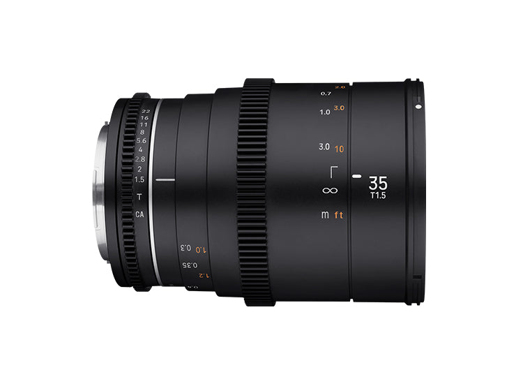 Samyang VDSLR 35 mm T1.5 MK2 Kinoobjektiv – 35 mm T1.5, 77 mm Filter – für Sony E-Mount