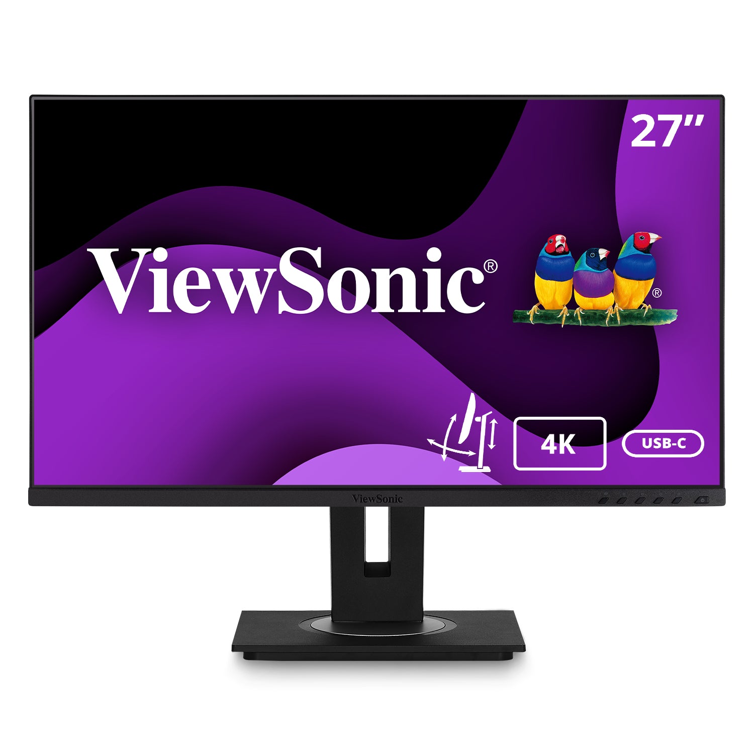 Viewsonic VG2756-4K – Monitor, 27", 3840 × 2160 (UHD 4K), LED, 350 cd/m², HDMI, USB