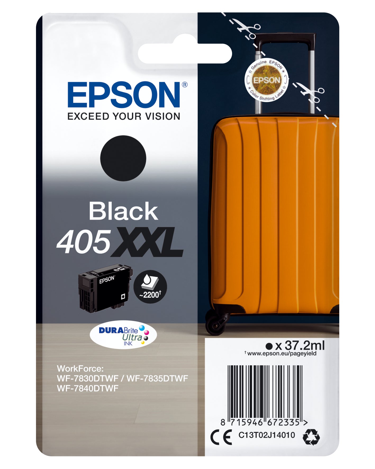 Epson Tintenpatrone 405XXL, Schwarz, XXL, Original