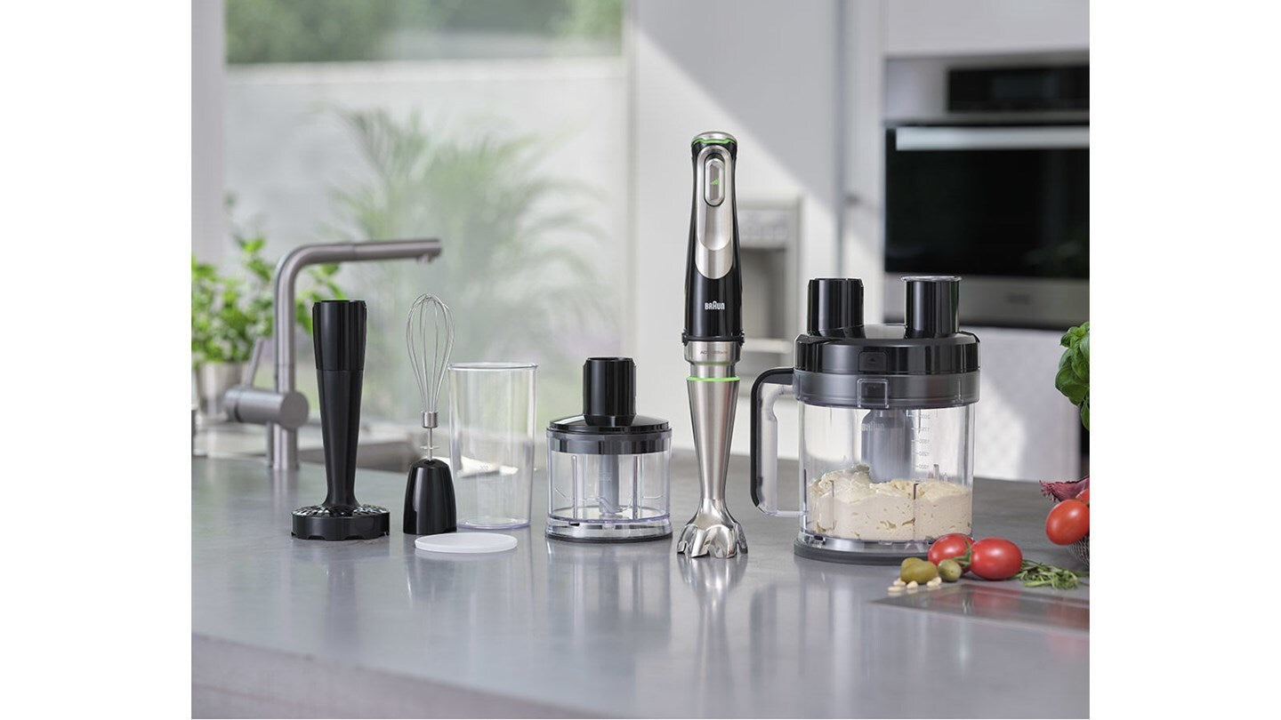 Braun MultiQuick MQ9187XLI Pürierstab – 0,6 l, 1200 W, Pulsfunktion & Eis-Crusher – Schwarz/Edelstahl
