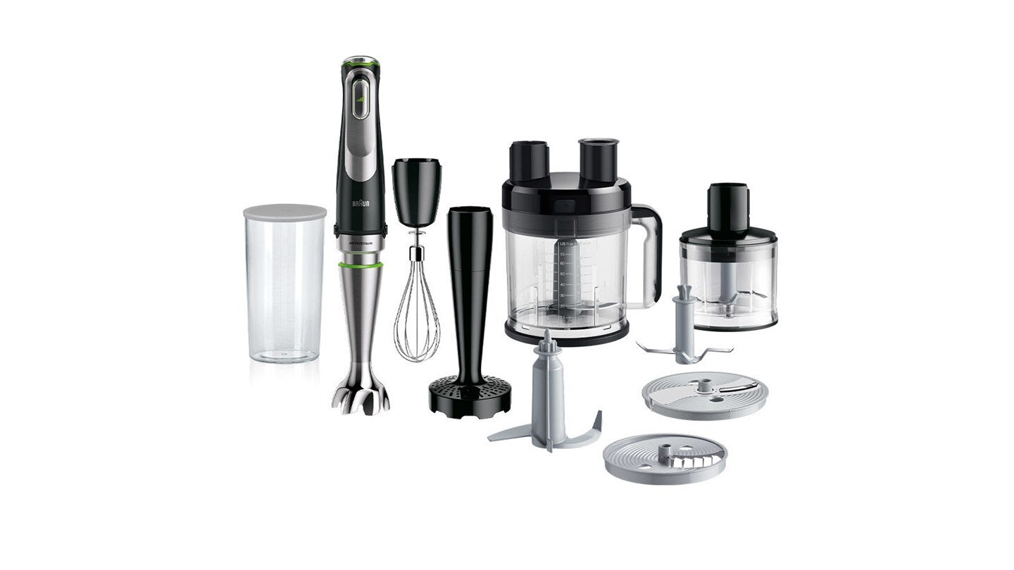 Braun MultiQuick MQ9187XLI Pürierstab – 0,6 l, 1200 W, Pulsfunktion & Eis-Crusher – Schwarz/Edelstahl