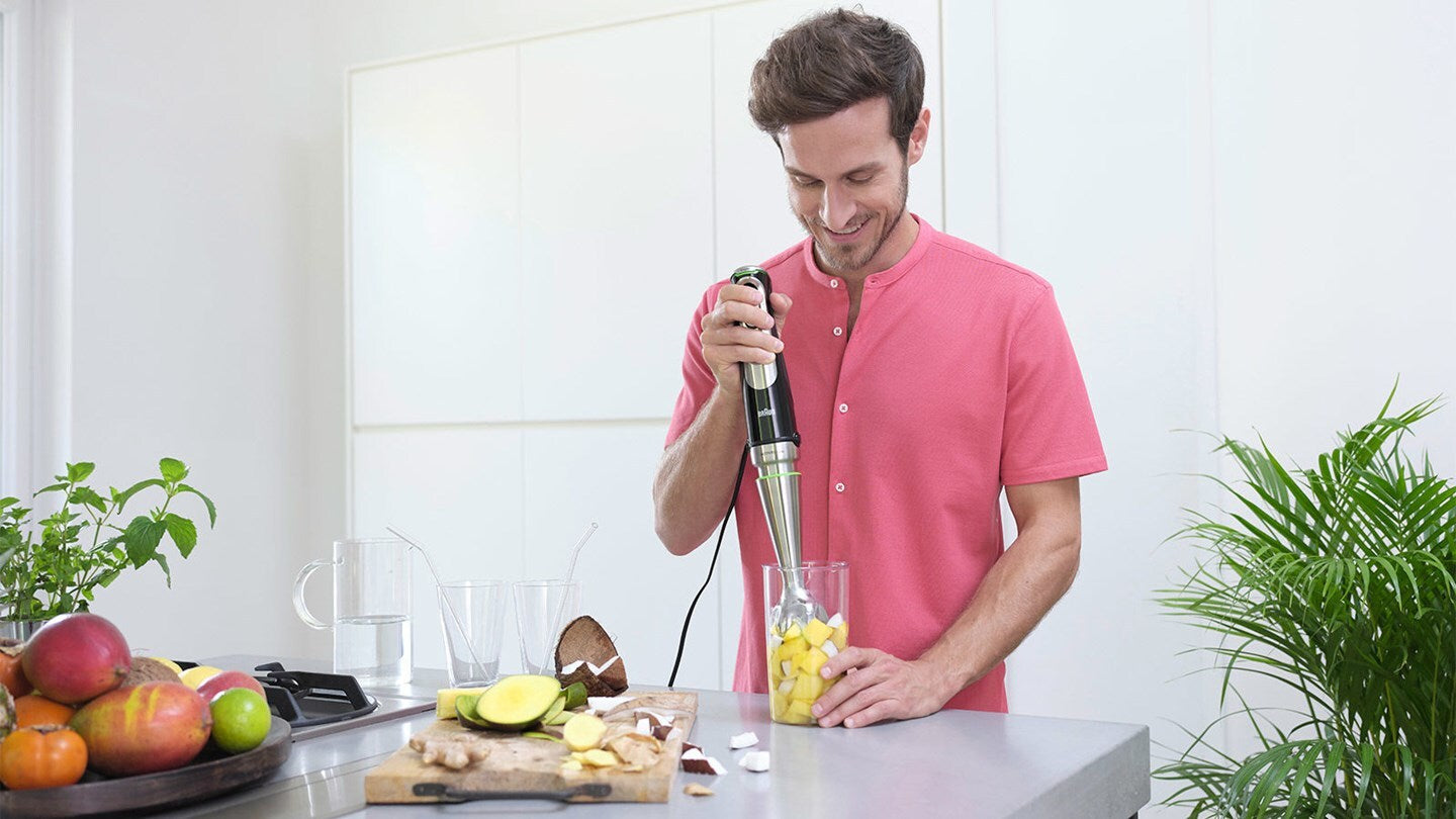 Braun MultiQuick MQ9187XLI Pürierstab – 0,6 l, 1200 W, Pulsfunktion & Eis-Crusher – Schwarz/Edelstahl