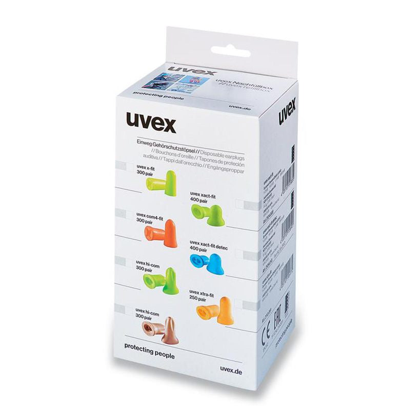 Uvex one2click Einweg-Ohrstöpsel – SNR 37 dB – Neongrün