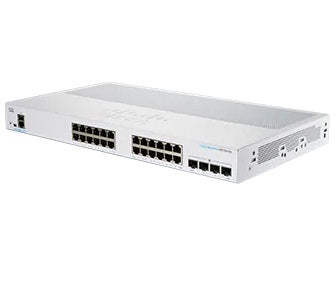 Cisco CBS250-24T-4X – Managed Switch – 24×GbE, 4×SFP+, L2/L3, PoE, 19" Rack