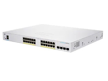 Cisco CBS250-24P-4GUK-RF – Verwalteter L2/L3 Switch – 24× 1G, 4× SFP, PoE