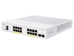 Cisco CBS250-16P-2GUK-RF – Managed Switch – 16×GbE, 2×SFP, L2/L3, PoE, 19" Rack