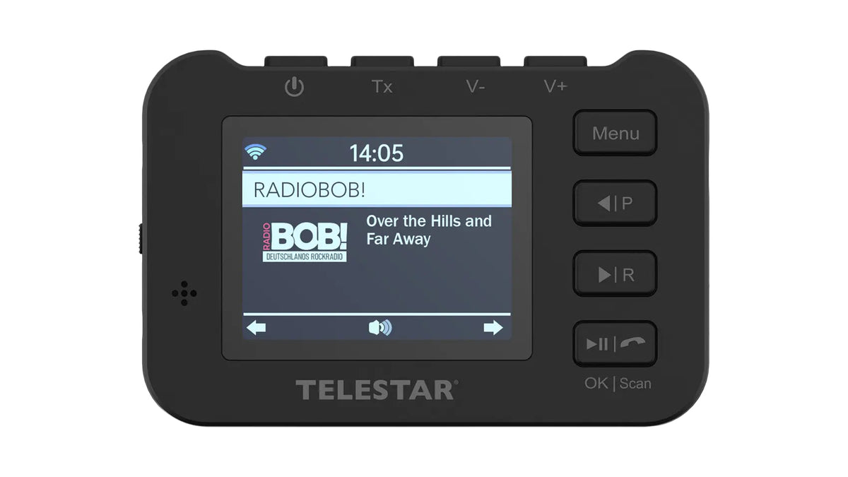 Telestar TOP CAR 2 – Tragbares DAB+ Radio, UKW, Bluetooth, 2 h Akku – Schwarz