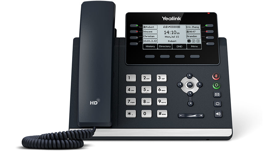 Yealink SIP-T43U – IP-Telefon, 3,7" LCD, PoE, WLAN, Bluetooth, Grau