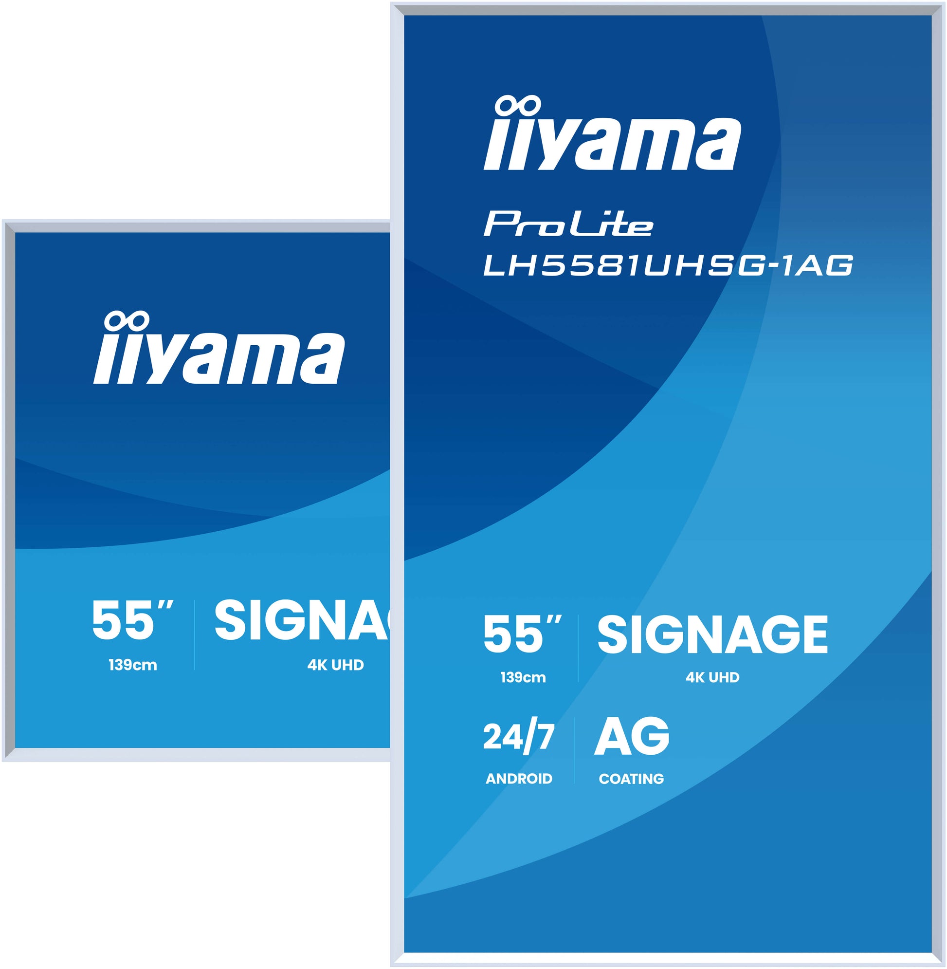 iiyama Gallery Line – Signage-Display, 55", Ultra HD 4K, 500 cd/m², abnehmbarer weisser Rahmen
