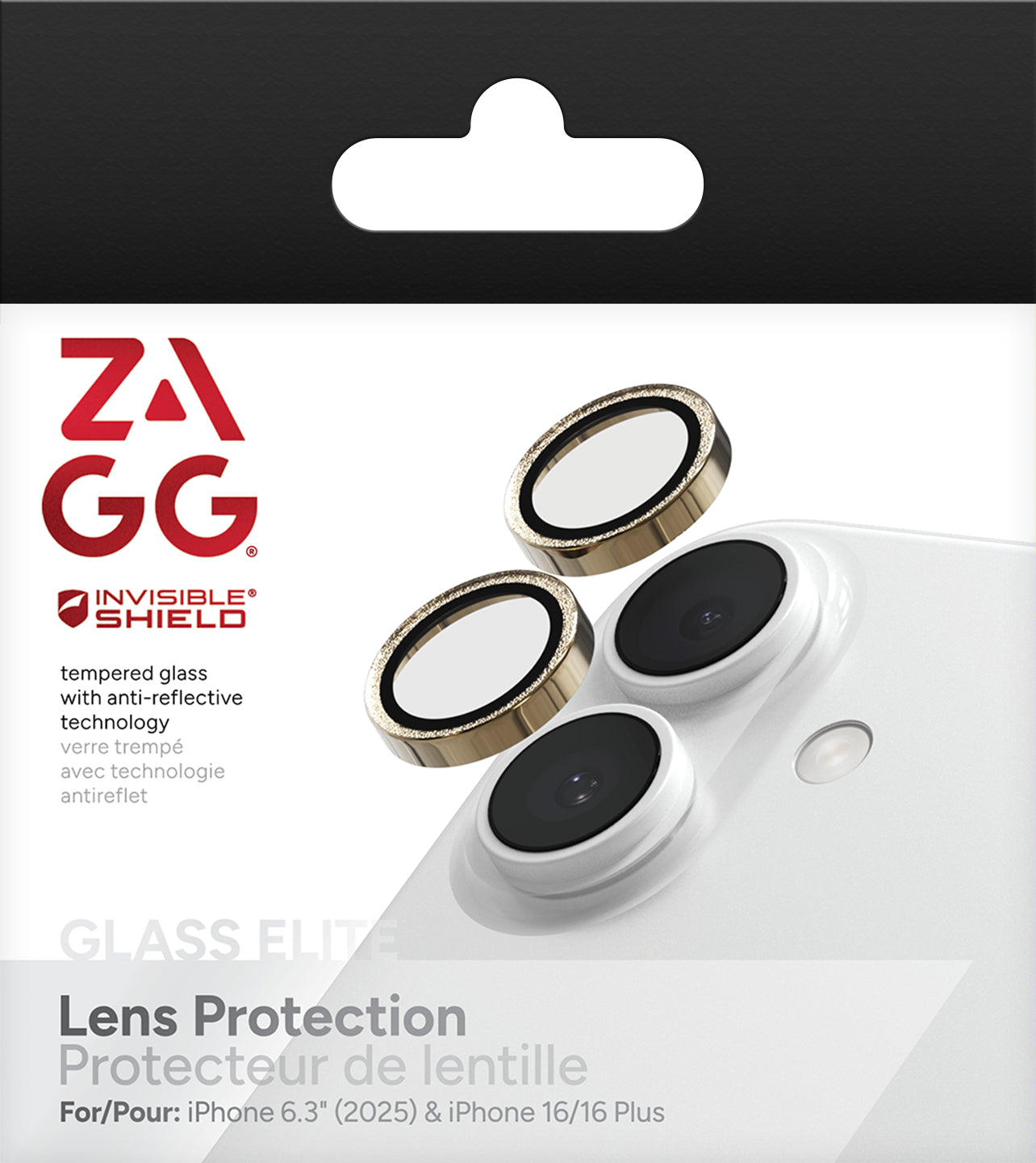 ZAGG Displayschutz (Panzerglas), kratzresistent – für iPhone 17/16/16+ – 2er-Pack