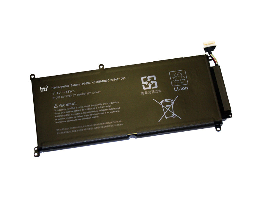 BTI Notebook-Akku – für HP Envy 15-AH / M6-AE151DX – 48 Wh, 11,4 V (3 Zellen) – Schwarz
