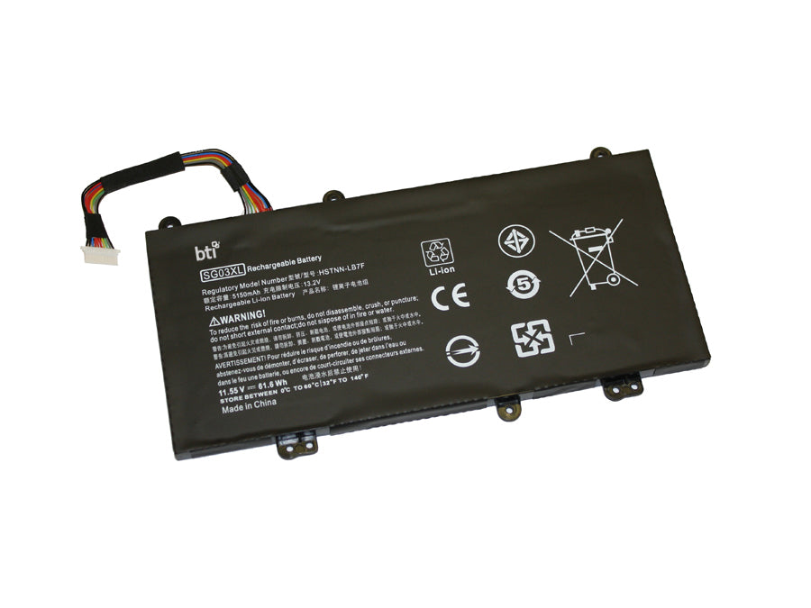 BTI Notebook-Akku – für HP Envy 17-U, 17T-U, M7-U – 62 Wh, 11,55 V (3 Zellen) – Schwarz