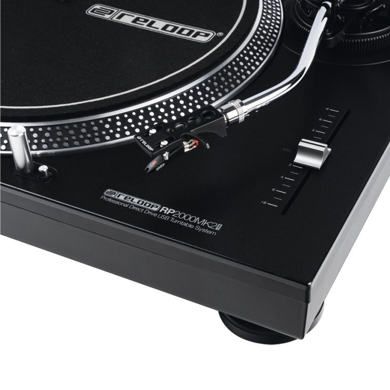 Reloop RP-2000 USB MKII – Plattenspieler (Direktantrieb), Phono-Vorverstärker, 33⅓/45 U/min – Schwarz