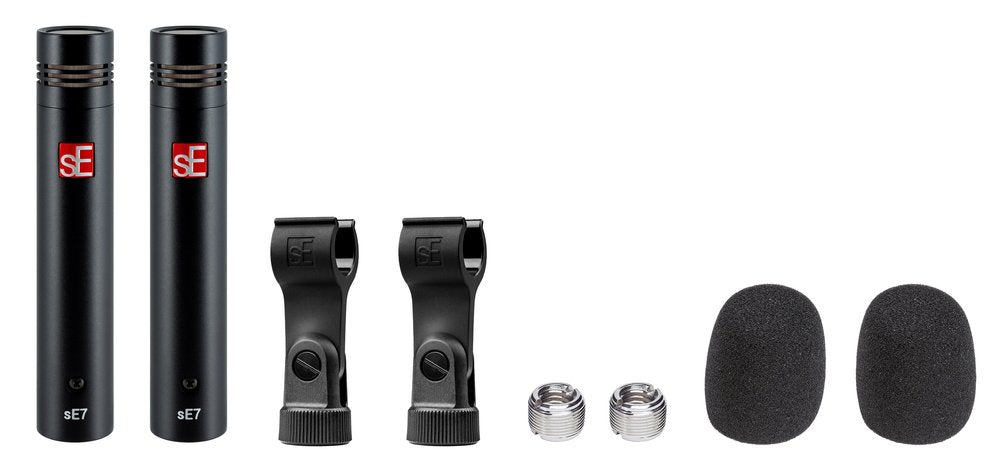 sE Electronics SE7 Studio-Mikrofon 2er-Set – XLR, Kabelgebunden, Niere, 20–20'000 Hz, Schwarz/Rot