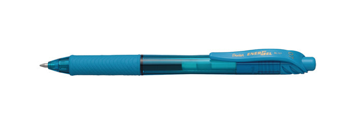 Pentel EnerGel X – Tintenroller, schnelltrocknend, Druckmechanik, 0,7 mm, hellblau