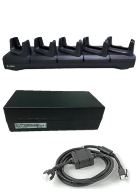 Zebra Ladestation (Cradle) – 5-fach, mit Netzteil, Ethernet – für EC50, EC55
