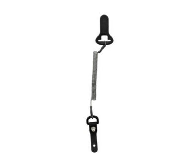 Zebra Fesselspule mit Weste-Clip und Adapter – für EC50/EC55 – Schwarz