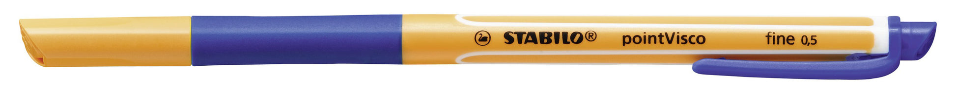 STABILO pointVisco Gelschreiber 4er Etui – 4 Farben, 0,5 mm, schnelltrocknend, Kappe