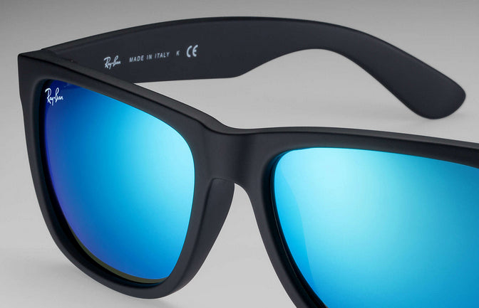 Ray-Ban Schutzbrille Justin – Blaue verspiegelte Gläser, UV-Schutz