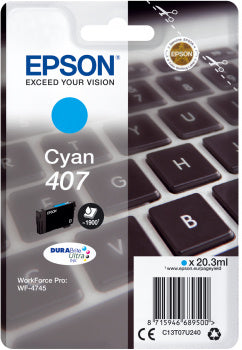 Epson Tintenpatrone 407, cyan, 20 ml
