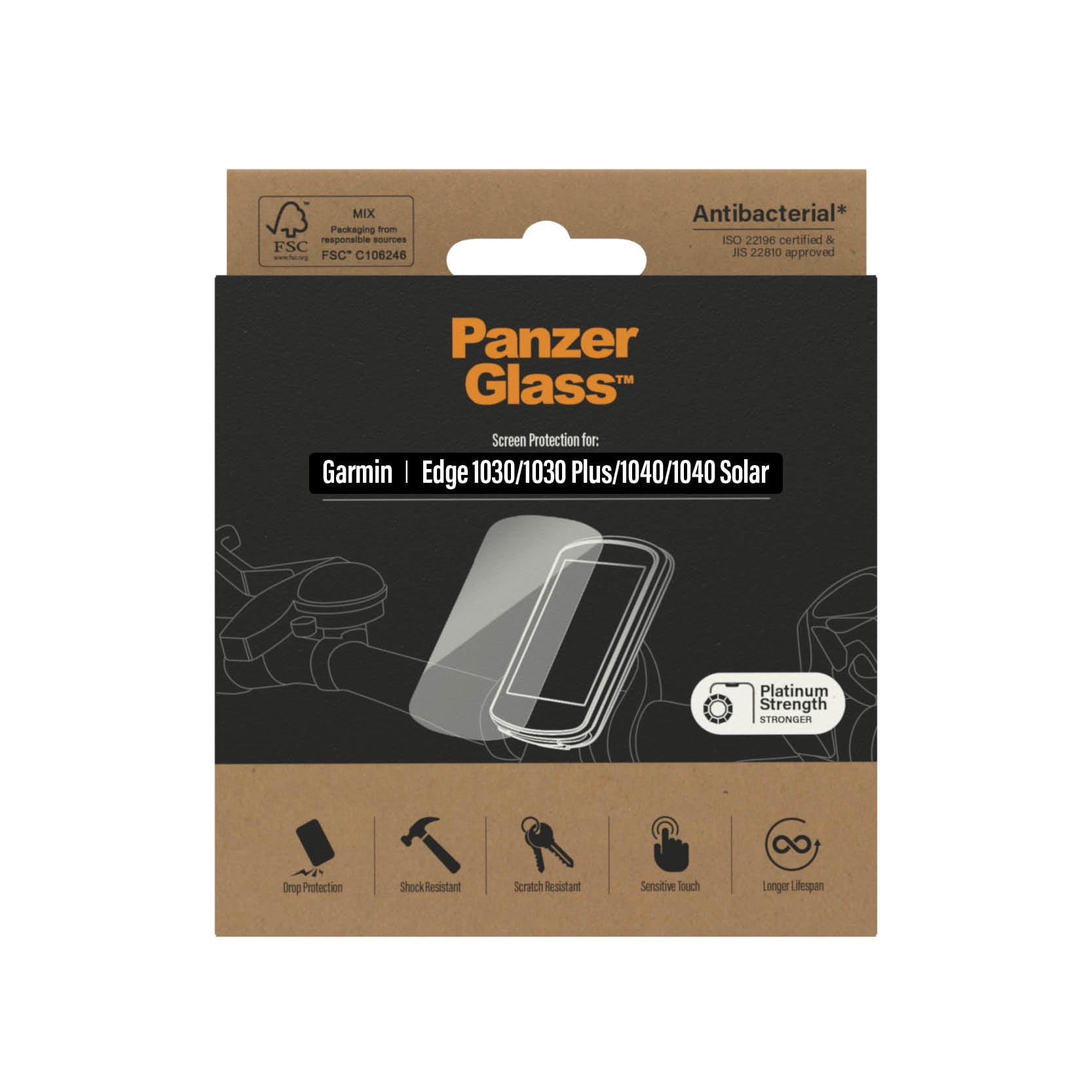 PanzerGlass Displayschutzfolie – für Garmin Edge, Garmin Edge 1030, Transparent