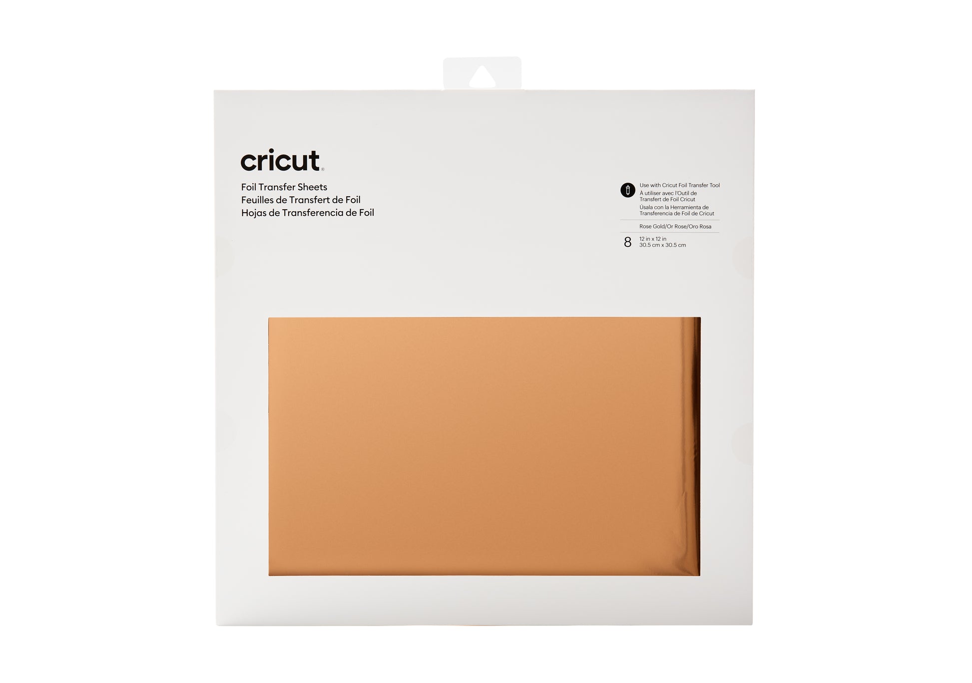 Cricut Transferfolie, Roségold, Metallic, 30,5 × 30,5 cm, 8 Bögen, für Cricut Maker und Cricut Explore