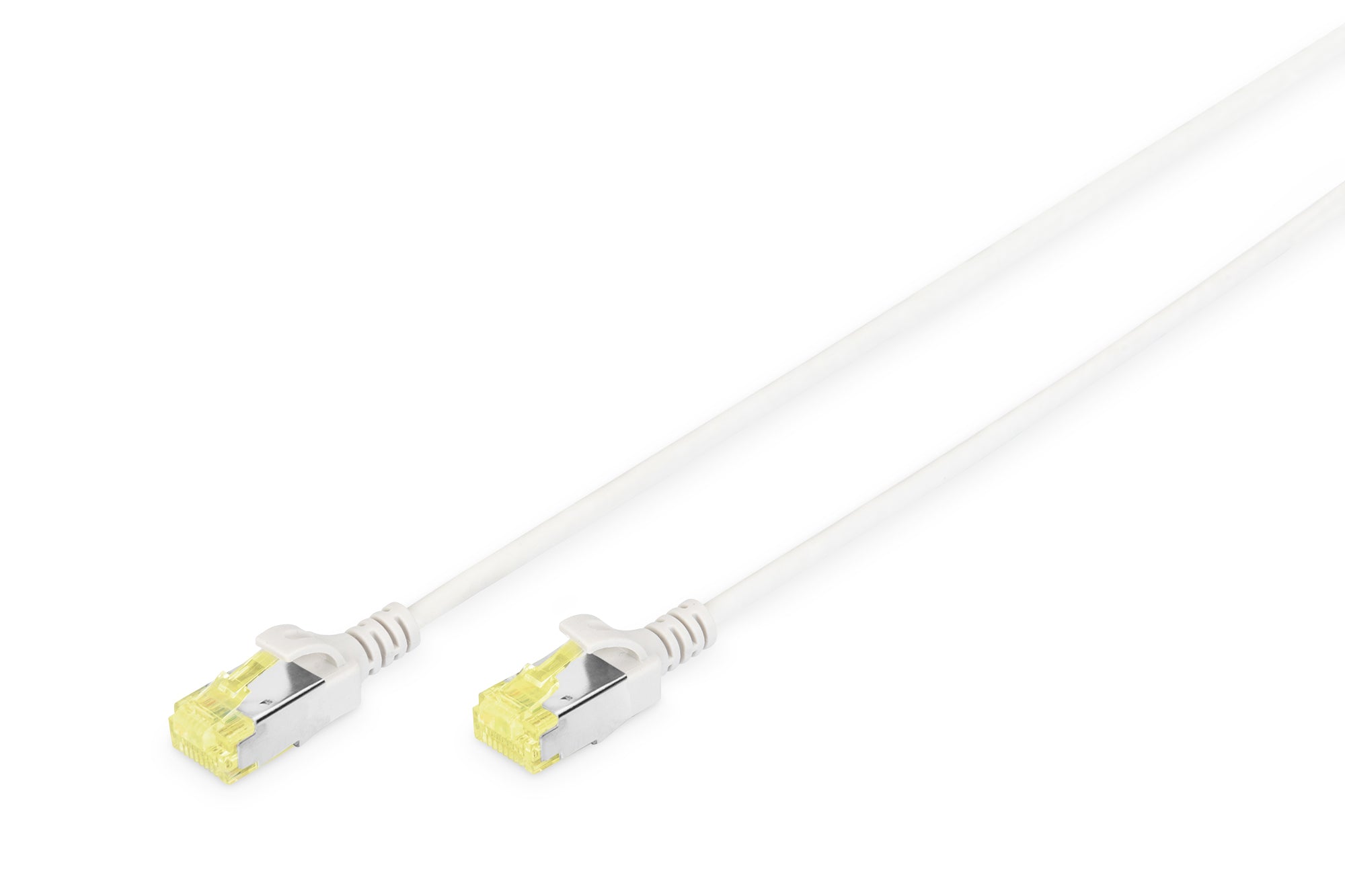 Digitus CAT 6A Patchkabel – 3 m, Grau, geschirmt (U-FTP), LSZH, flach