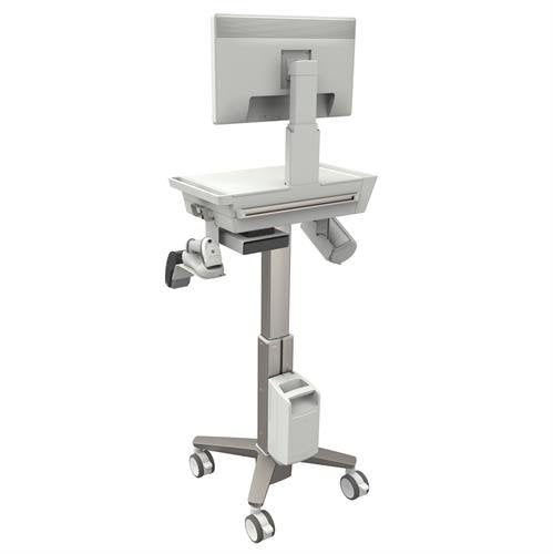 Ergotron CareFit Slim 2.0 – Computerwagen, bis 27", VESA 75×75/100×100, Gold/Weiss, Aluminium
