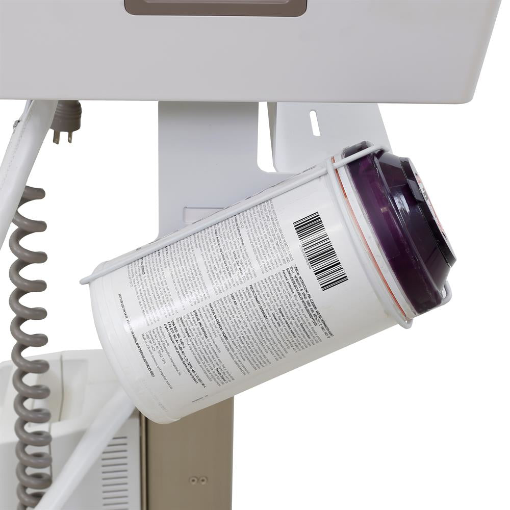 Ergotron Spenderhalter (Desinfektion) Slim 2.0 – für C50-3500-0, C50-3510-0, 26,3×13,4×31 cm, 1,1 kg, Weiss