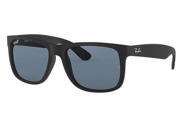 Ray-Ban Schutzbrille JUSTIN – Dunkelblaue Gläser, UV-Schutz, Schwarzer Rahmen
