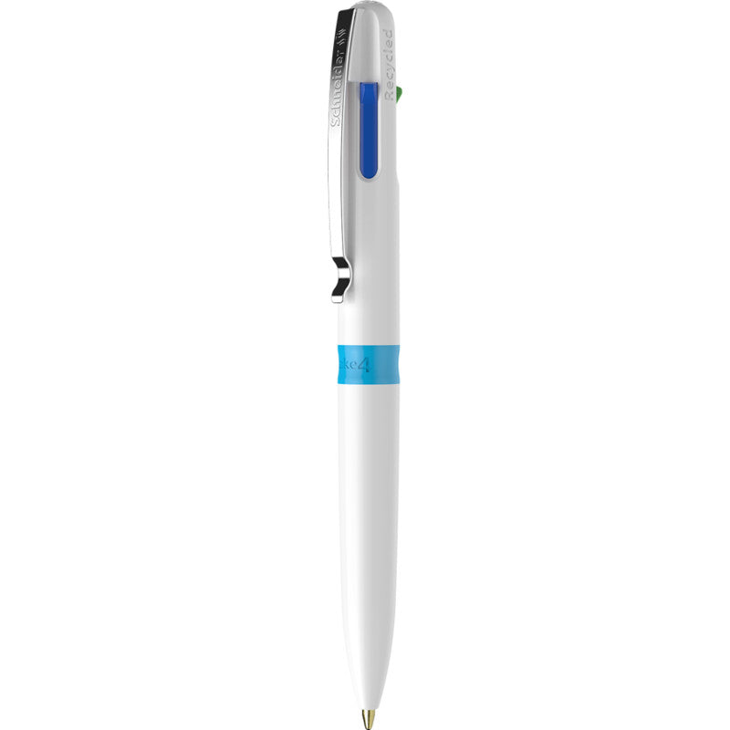 Schneider Schreibgeräte SCHNEIDER Take 4 Multifunktions-Kugelschreiber – 4 Farben, Spitze 0,5 mm, Schiebe, dokumentenecht, nachfüllbar