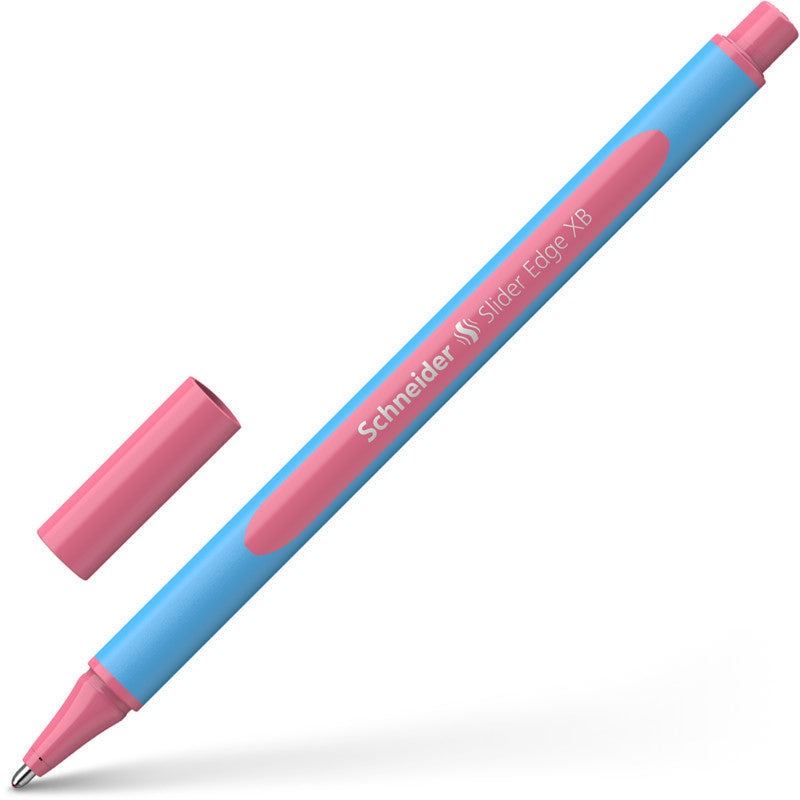 Schneider Schreibgeräte Slider Edge Pastell Kugelschreiber – Pink, Spitze 0,7 mm, Deckel, Gummischaft, 1er Pack