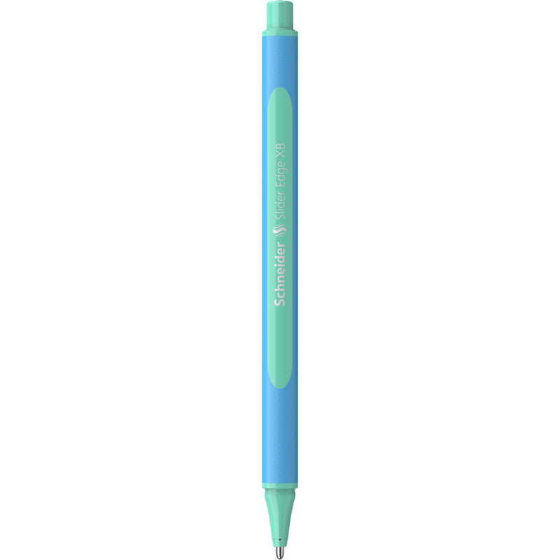 Schneider Schreibgeräte Slider Edge Pastell Kugelschreiber – Grün, Spitze 0,7 mm, Deckel, Gummigriff