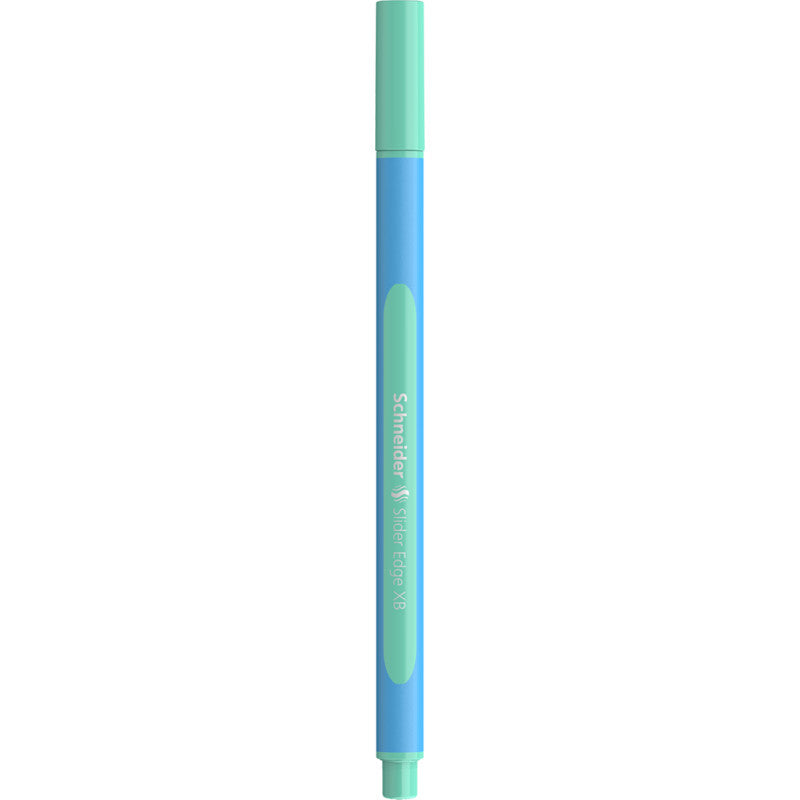 Schneider Schreibgeräte Slider Edge Pastell Kugelschreiber – Grün, Spitze 0,7 mm, Deckel, Gummigriff