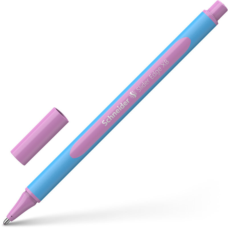 Schneider Schreibgeräte Slider Edge Kugelschreiber – Lila, 0,7 mm Spitze, Deckel, Edelstahlspitze