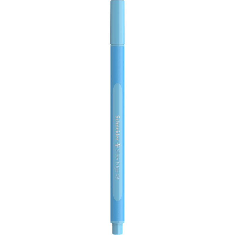 Schneider Schreibgeräte Schneider Slider Edge Kugelschreiber – Hellblau, Deckel, Edelstahlspitze, wischfest, 1er Pack