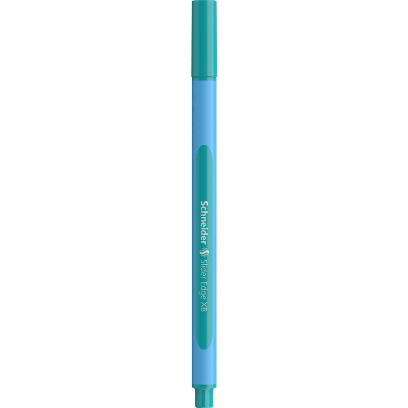 Schneider Schreibgeräte Schneider Slider Edge Kugelschreiber – Türkis, Spitze 0,7 mm, Deckel, Gummi-Schaft