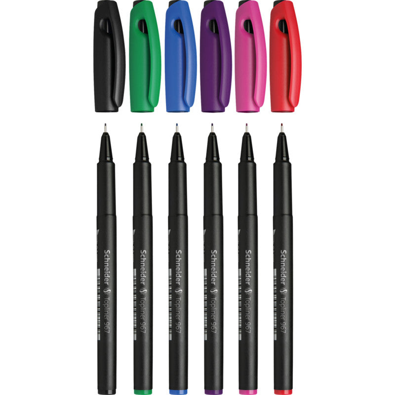 Schneider Schreibgeräte Schneider Topliner 967 Fineliner Set – 0,4 mm, sortiert