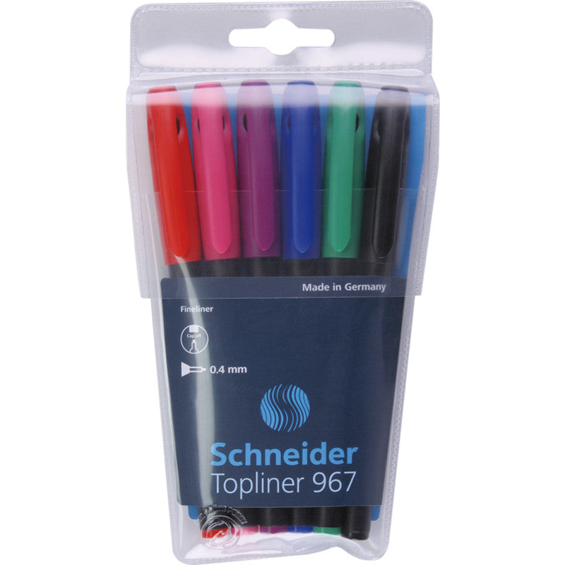 Schneider Schreibgeräte Schneider Topliner 967 Fineliner Set – 0,4 mm, sortiert
