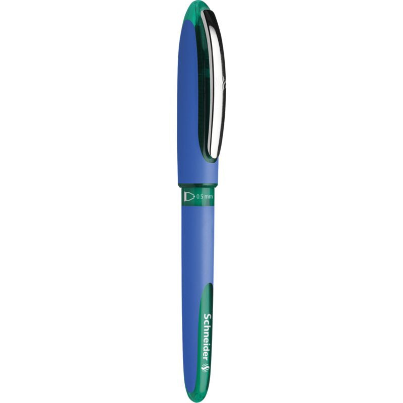 Schneider Schreibgeräte Schneider One Hybrid C – Tintenroller, dokumentenecht, wasserfest, mit Kappe, Kunststoff, blau/grün – 10 Stk.