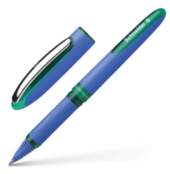 Schneider Schreibgeräte Schneider One Hybrid C – Tintenroller, dokumentenecht, wasserfest, mit Kappe, Kunststoff, blau/grün – 10 Stk.
