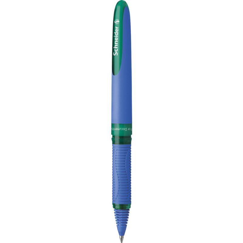 Schneider Schreibgeräte Schneider One Hybrid C – Tintenroller, dokumentenecht, wasserfest, mit Kappe, Kunststoff, blau/grün – 10 Stk.