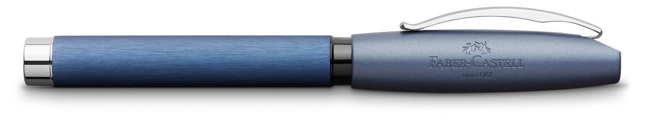 Faber-Castell Essentio – Füllfederhalter – B – Blau – Aluminium
