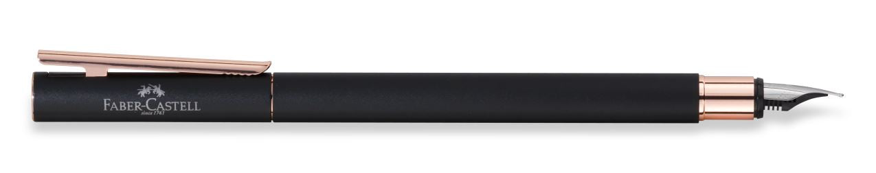 Faber-Castell Neo Slim – Füllfederhalter – F – Schwarz/Rosé – Metall