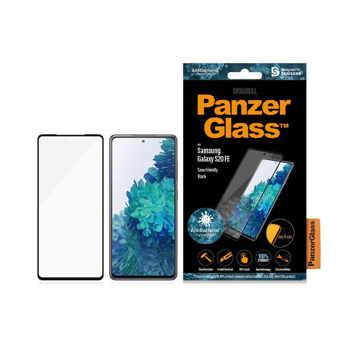 PanzerGlass Displayschutzglas – für Samsung Galaxy S20 FE/S20 FE 5G, Hartglas, Transparent – 1er-Pack