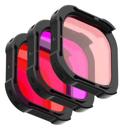 PolarPro DiveMaster Filter – für GoPro HERO9 – Schwarz, Magenta, Rot – 3er-Pack