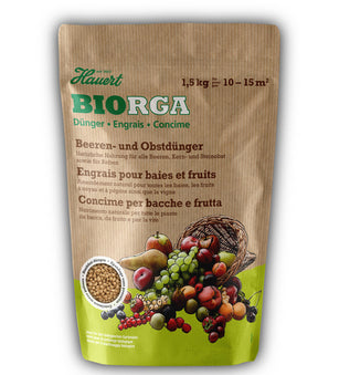Hauert Mehrnährstoffdünger, Stickstoffdünger, 1,5 kg, Granulat, Bio – für Blumen – 1 Tasche